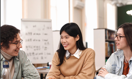 Students talking